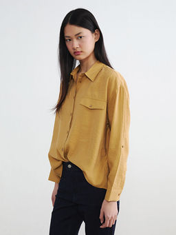 Modal Kar???ml? Oversize Kad?n G?mlek