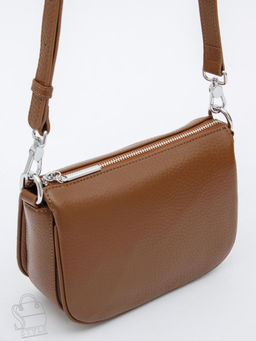 Сумка женская кожаная 1028C brown Polina&Eiterou