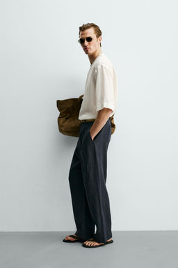 CAMISA RELAXED FIT 100% LINO / Blanco roto - Zara фото 4
