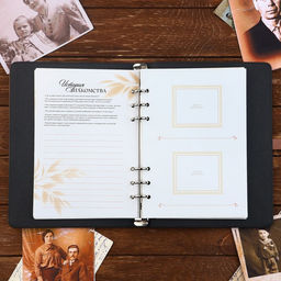 Родословная книга со встроенной флешкой 16 Gb «Книга всей семьи», 17.5×23 см.