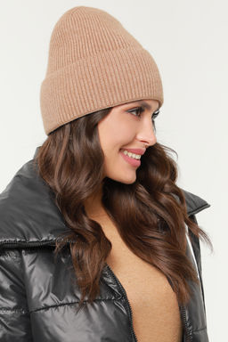 Шапка бини бежевая - Dstrend фото 3