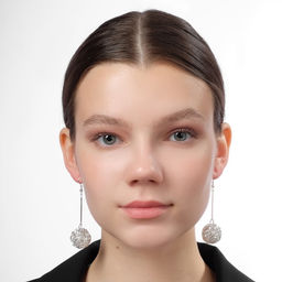 Серьги висячие Шарик переплетение, цвет светлое серебро, 6.5 см