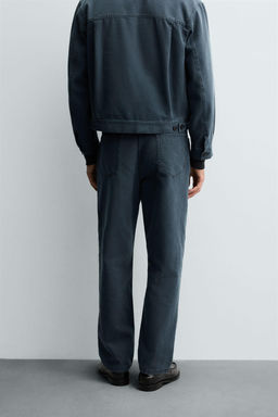 WASHED STRAIGHT-LEG TROUSERS
