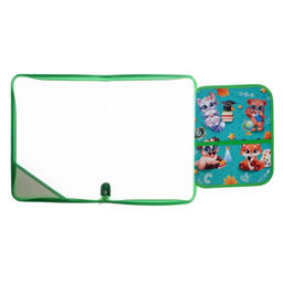 Папка для труда, А4, пластиковая, 23×32.5×2.5 см «Зверята»