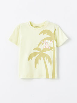 Bisiklet Yaka K?sa Kollu Bask?l? Erkek Bebek Ti??rt