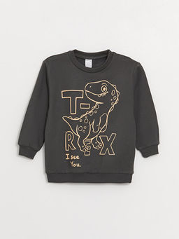 Bisiklet Yaka Uzun Kollu Bask?l? Erkek Bebek Sweatshirt 2li - Waikiki фото 2