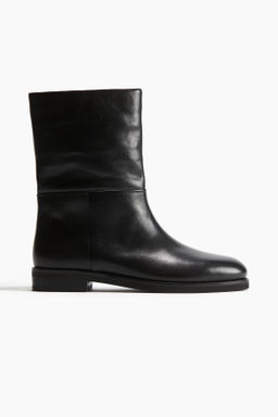 Calf-high leather boots - H&m фото 4