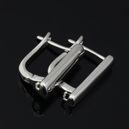 Швензы для сережек родированные «Палочка» широкая, цвет серебро