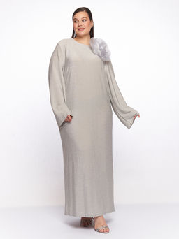 Серое платье с люрексом PP51727GRY24 - Артесса фото 11