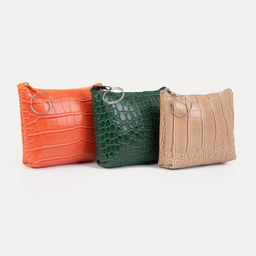 Цена за 3 шт. Кошелёк-монетница на молнии, 11.5×3×9 см, с текстурой, МИКС