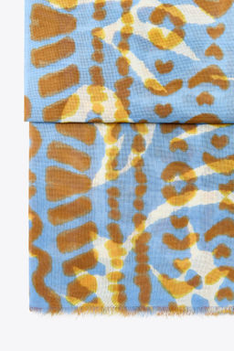 COTTON PRINT SCARF - Zara фото 4