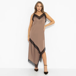 Платье шёлковое, Как Кейт Мосс (кофе)