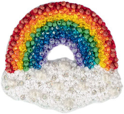 Klart набор для вышивания 10-027 Брошь. Радуга 6.5 х 6.5 см