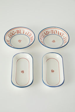 Trendyolmilla Home 4lu Seramik Kase/Sunumluk Tabak Seti 13-16cm TPHSS25TBK00007 фото 2