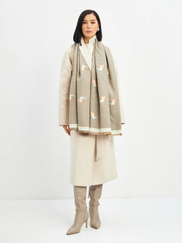 в СОСТАВЕ ШЕРСТЬ ! Большой,теплый двусторонний палантин - Tantino фото 15