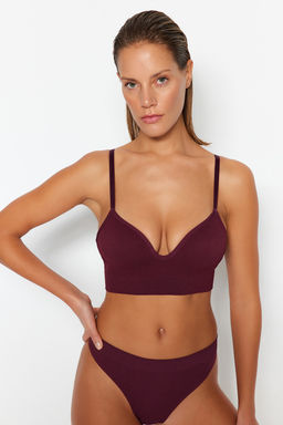 TRENDYOLMILLA Siyah Seamless/Dikissiz Ip Ask?l? Dolgusuz Balensiz Kapl? Bralette Orme Sutyen THMAW22SU0043  фото 43