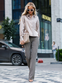 Блузка с кружевной отделкой - Marchello marchellini фото 2