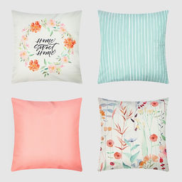 Набор декоративных наволочек Flowers - 4 шт., 40?40 см, велюр