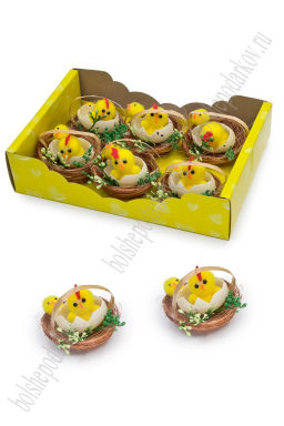 Пасхальный декор "Цыплята" 7 см (6 шт) SF-7863, №15