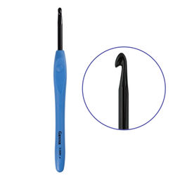 Для вязания Gamma RH-BL крючок с прорезин. ручкой алюминий d 5.0 мм 16 см в блистере фото 4