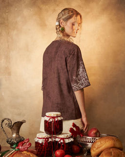 Футболка варёнка с шёлковой вставкой FRK002 - Sahar art lab фото 4