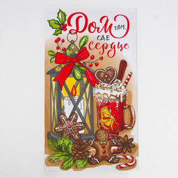 Набор кухонных полотенец Доляна Волшебство 35х60см-4шт, 100% хл  фото 3