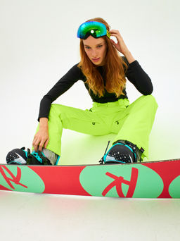 Брюки зимние женские / сноубордические Alpha Endless Симфония склона_YEL Желто-зеленый  фото 20