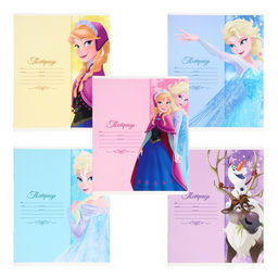 Цена за 20 шт. Тетрадь в клетку 12 листов, 5 видов МИКС, обложка мелованный картон, «Холодное сердце»