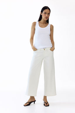 MAMA Wide Low Waist Ankle Jeans - H&m фото 9