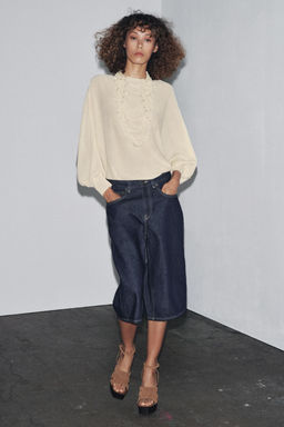 ZW COLLECTION LONG DENIM BERMUDA SHORTS
