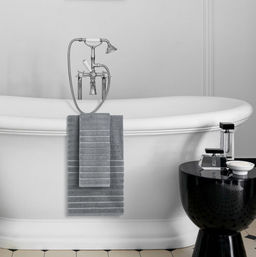 -10% Полотенце Люкс 70х140 см Серый - Ecotex фото 5