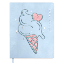 Дневник школьный арт. 72448 / 15 МОРОЖЕНОЕ С СЕРДЕЧКОМ (кожзам: А5+; твёрдый переплёт с поролоном,
