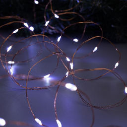 Гирлянда Нить 10 м роса, IP20, медная нить, 100 LED, свечение белое, 12 В - Luazon lighting фото 3