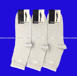 Цена за 5 пар. 5 ПАР - ЮстаТекс носки мужские укороченные спортивные 1с20 с лайкрой СЕРЫЕ