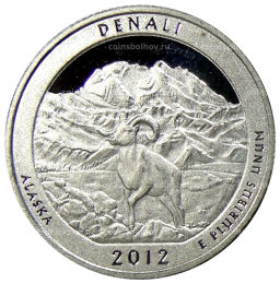1/4 доллара (25 центов) 2012 года S США Национальные парки № 15 Денали