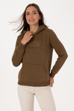 Kad_n Haki Basic Sweatshirt Sepette S_rpriz _ndirim