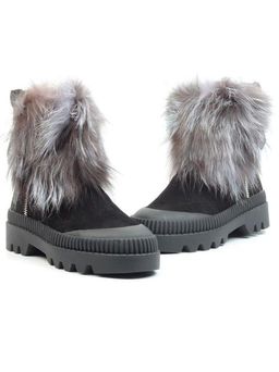 04-M20-5045 Ботинки зимние женские (натуральная замша, натуральный мех) - Фабричный китай фото 15