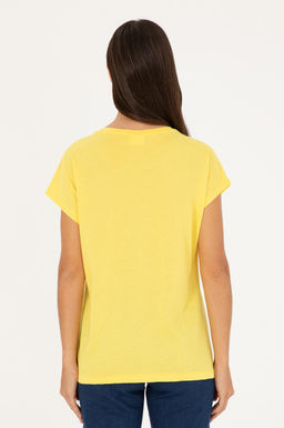 Женская желтая футболка - U.s. polo assn фото 5