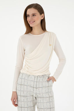 Женский кремовый свитшот Неожиданная скидка в корзине