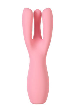 Вибростимулятор Satisfyer Threesome 3, силикон, розовый, 14 см  фото 3