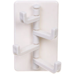 Цена за 10 шт. Крючок настенный многофункциональный на липкой основе "ИДЕЯДОМА", цвет белый, нагрузка 3кг/9*5,5см (пакет с подвесом)