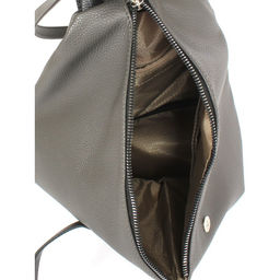 Рюкзак жен искусственная кожа ADEL-209/1в, 1отд+карм/перег, серый/черный флотер 256174 - Adelia фото 3