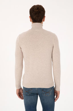 Erkek Slim Fit Bo_azl_ Yaka Ta_ Melanj Kazak - U.s. polo assn фото 5