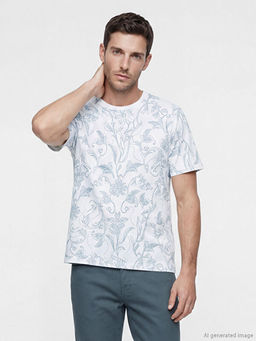 Bisiklet Yaka Desenli Erkek Ti??rt