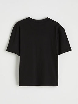 Bisiklet Yaka Yaz? Bask?l? Erkek ?ocuk Ti??rt