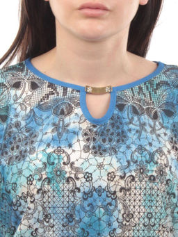 3946 BLUE Туника женская (90% полиэстер, 10% эластан)