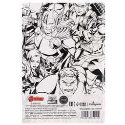 Блокнот А6 на скрепке, 32 листа, Marvel, Мстители