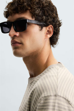 STRIPED KNITTED COTTON-LINEN T-SHIRT - Zara фото 12