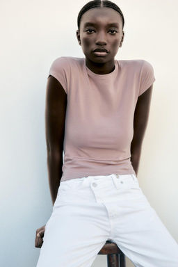 SLIM FIT SHORT SLEEVE T-SHIRT - Zara фото 21