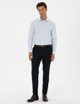 A__k Mavi Regular Fit Uzun Kollu G_mlek